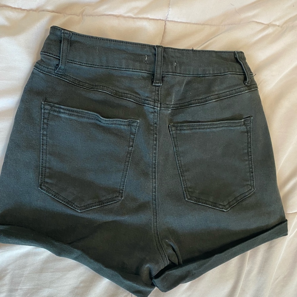 Forever 21 black denim high waisted shorts